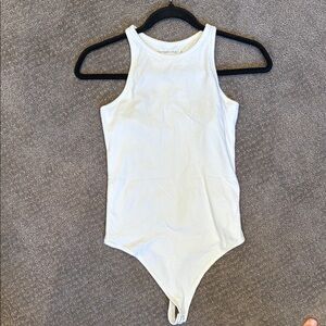 Abercrombie & Fitch White Bodysuit Size Medium